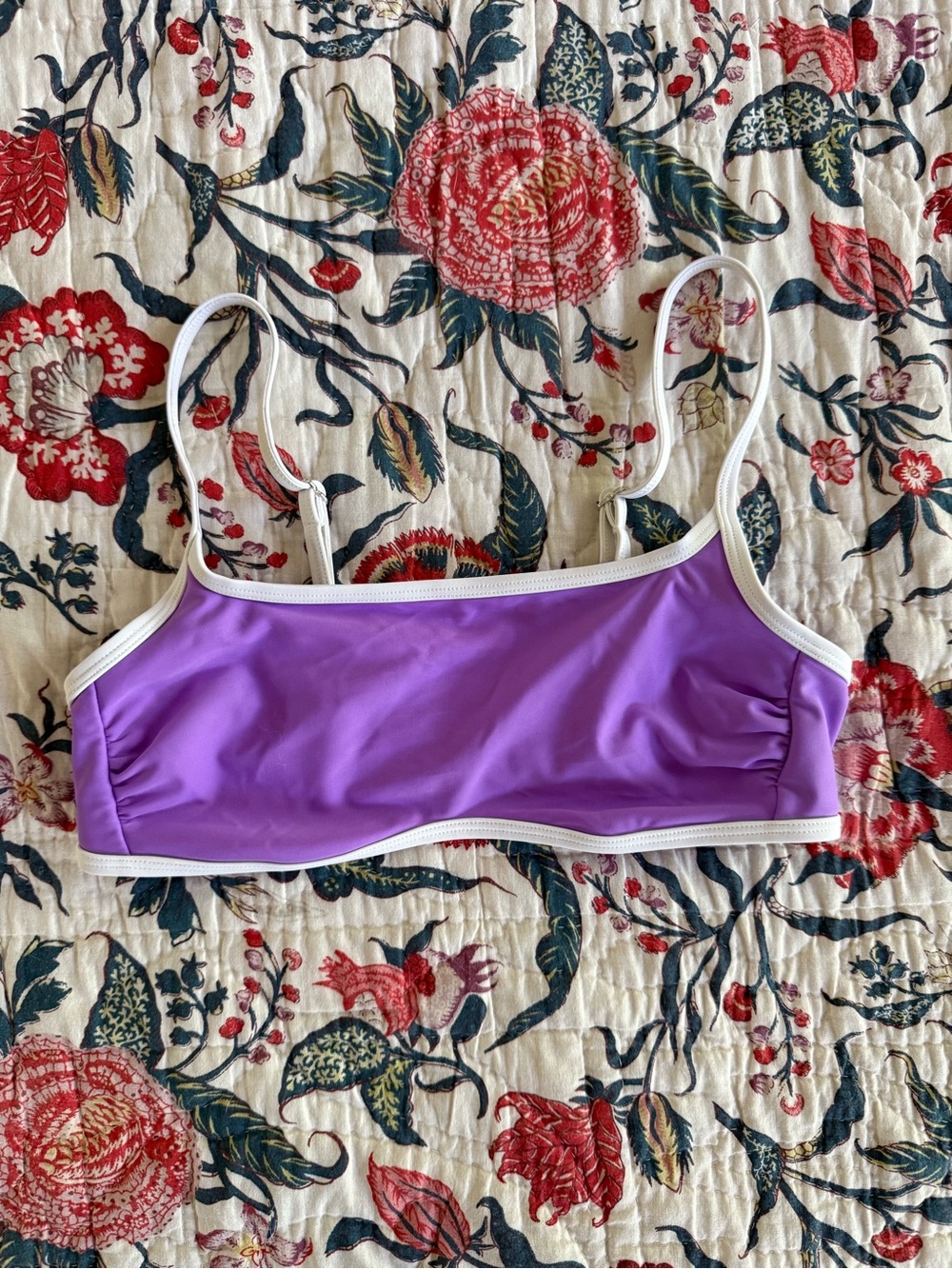 wild fable Purple Bikini Top with White Trim